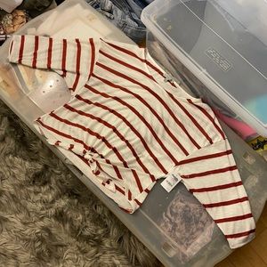 Charlotte Russe Striped 3/4 Sleeve Shirt, Size S